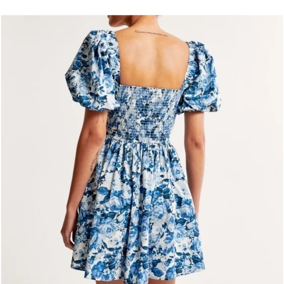 Abercrombie & Fitch Blue Floral Mini Dress - Picture 3 of 5